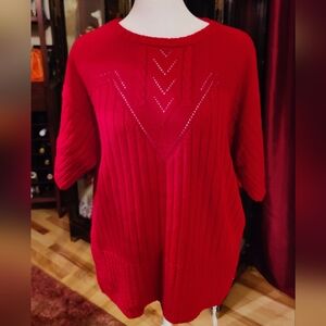 Vintage Brittony Brand Short Sleeve Scoop Neck Sweater